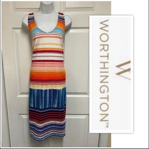Worthington Sleeveless Striped Dress